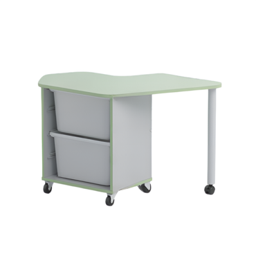 Стол детский правый Робик 002 (серый/фисташковый) - «globural.ru» - Нижний Новгород