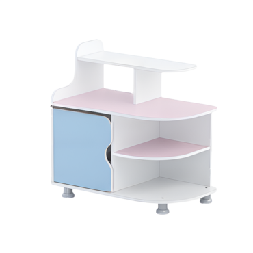 Тумба для пособий (белый/зефир/прибрежный синий)  - «globural.ru» - Нижний Новгород