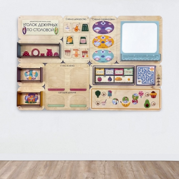 Дидактическая настенная панель «Уголок дежурных по столовой» - «globural.ru» - Нижний Новгород