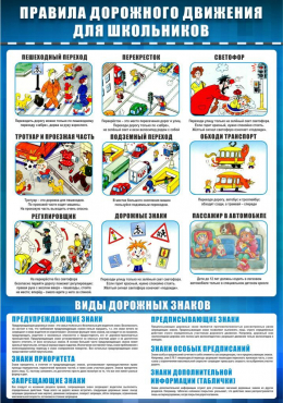 Стенд "ПДД для школьников. Виды дорожных знаков" - «globural.ru» - Нижний Новгород